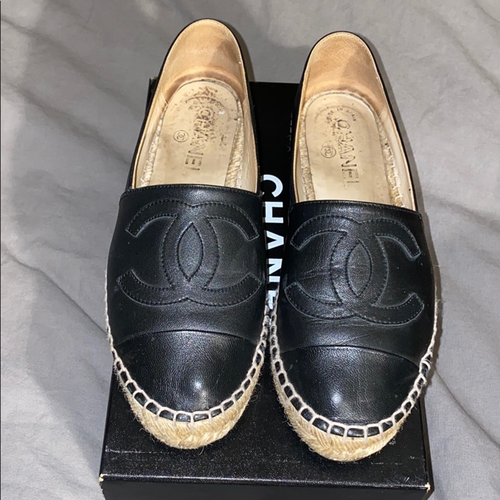 CHANEL Espadrilles Black size 37